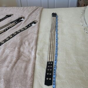 Black and Silver Studded Belt